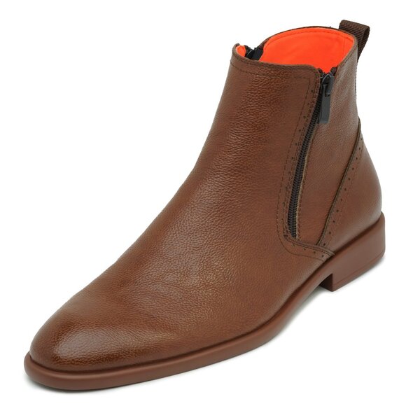 MEN CHELSEA DRESSY & CASUAL BOOT The Coupe Leather Camel - Picture 4 of 4